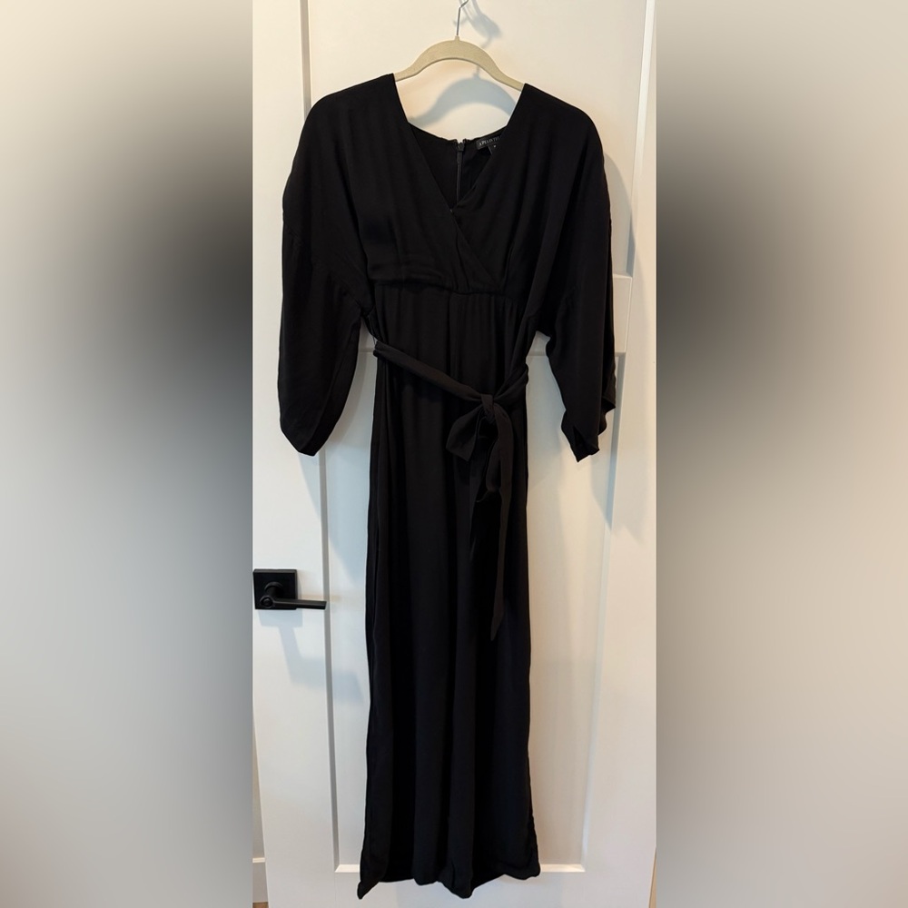A Pea in the Pod Belted Maternity Jumpsuit